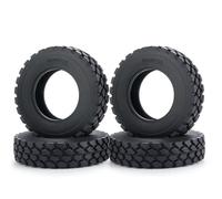 RC Pièces avec pour Tamiya 1/14 RC Camion Remorque Tracteur Pneus De Voiture 4 Pièces Moyeux Jante Roue Avant Et Arrière en Caoutchouc avec Inserts Mousse(Rubber Tires-25mm)