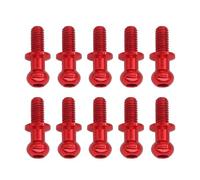 RC Pièces avec pour Tamiya pour TT01 pour TT02 pour Sakura 1/10 RC Drift Car Pièces De Rechange Accessoires 10 M3 Vis À Tête Sphérique Hexagonale en Métal(Red)