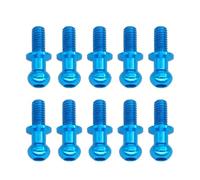 RC Pièces avec pour Tamiya pour TT01 pour TT02 pour Sakura 1/10 RC Drift Car Pièces De Rechange Accessoires 10 M3 Vis À Tête Sphérique Hexagonale en Métal(Blue)