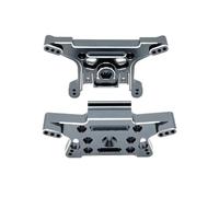RC Pièces Compatible avec MJX 10208 1/10 Télécommande Voiture Amélioration Pièces Et Accessoires Métal Avant Et Arrière Suspension Supports(Gray)