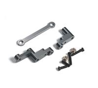 RC Pièces Compatible avec MJX pour Hyper Go 16207 16208 16209 16210 H16 H16BM 1/16 Télécommande Voiture Amélioration Pièces Métal Direction Assemblage(Gray)