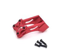 RC Pièces Compatible avec Wltoys 144001 144010 124007 124017 124019 184016 RC Voiture Amélioration Pièces Et Accessoires Métal Queue Aileron Arrière Support Fixation(Red)