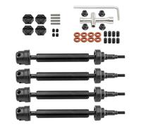 Rc PièCes DéTachéEs Pour Arrma 3S Big Pour Rock V2 Pour Granite Pour Senton Pour Vorteks 1/10 4 Arbres Transmission Avant Arrière Métal Pièces Rechange Pour Transmission CVD(Black)