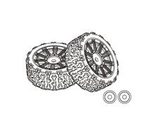 Rc PièCes DéTachéEs Pour MJX Pour Hyper Go 14301 14302 14303 1/14 Différentiel Amortisseur Pneu Pare-chocs Engrenage Bras Oscillant Pièces Détachées RC Accessoires Modifiés(1415B2)