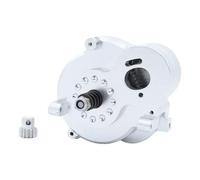 Rc PièCes DéTachéEs Pour MN128 MN86 MN86K MN86KS G500 1/12 Boîte Vitesses Transmission CNC MN86 Avec Engrenage Moteur Camion RC Tout-terrain Amélioration(Silver)