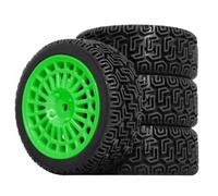 Rc PièCes DéTachéEs Pour Tamiya XV01 XV02 Pour TT01 Pour TT02 PTG-2 1/10 68mm Opony Rajdowe Gumowa Opona Koła Do RC Pour Rallye Pour Pièces De Voiture De Course(Green)