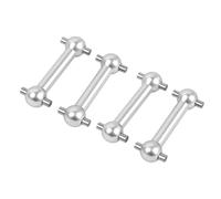 RC Pièces Rechange Pour Tamiya Pour TT02 02D 02S -02 1/10 4 Pièces Drive Dog Bone Part Vehicle RC Car Crawler Pour Hobby Driving Shaft Upgrade(Silver)