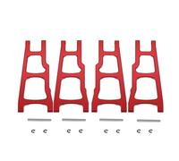 RC Pièces Rechange Pour Traxxas Pour Slash Pour 4x4 Pour Rustler Pour Stampede XO-1 1/10 4 Pièces Avant Arrière Alliage Bras Suspension Inférieurs RC(Red)
