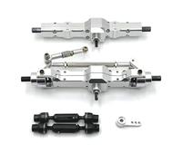 RC Pièces Rechange Pour WPL 1/10 C74 1/16 C14 C24 C34 C44 C54 B14 B24 RC, Essieu Avant Et Arrière En Métal Et Arbre D'entraînement, Ensemble De Bras Servo, Pièces Mise À Niveau, Accessoires(Silver)