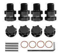 RC Pièces Voiture Compatible avec Arrma 1/10 3S pour Granite Mega pour Senton pour Typhon RC, 14mm À 17mm Large 10mm Adaptateur De Moyeux Hexagonaux Roue(Black)