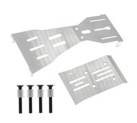 RC Pièces Voiture Compatible avec Arrma Fury Mega 1/10 RC, Pièces De Mise À Niveau pour Protection Châssis Plaque Avant Et Arrière en Acier Inoxydable