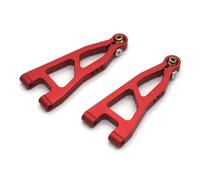 RC Pièces Voiture Compatible avec ARRMA pour Granit pour Typhon pour Gorgon pour Grom 1/18 1/16 RC Pièces De Voiture Avant Inférieur en Métal pour Bras Oscillant(Red)