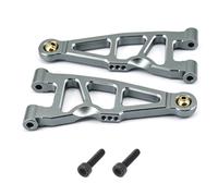RC Pièces Voiture Compatible avec ARRMA pour Mini pour Kraton 1/16 RC, Pièces De Mise À Niveau De Voiture, Accessoires De Remplacement, Kit De Bras Inférieur Avant en Métal(Gray)