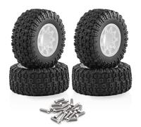 RC Pièces Voiture Compatible avec ARRMA pour Senton pour TRAXXAS pour Slash 1/10 RC, Pièces De Mise À Niveau Voiture, Accessoires, Pneus Camion Parcours Court(White)