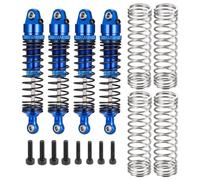 RC Pièces Voiture Compatible avec ARRMA Quake pour GROM 1/16 RC Monster Truck, Pièces De Mise À Niveau, 1 Jeu D'amortisseurs Avant Et Arrière en Alliage D'aluminium(Blue)