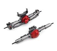 RC Pièces Voiture Compatible avec Axial pour SCX10 1/10 RC Voiture Pièces Upgrade Essieu Avant Et Arrière Métal Usiné avec Bras De Servo Adaptateur