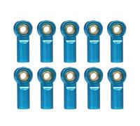 RC Pièces Voiture Compatible avec Axial pour SCX10 D90 D110 pour Tamiya 1/10 Voiture Radiocommandée Upgrade Pièces Métal M3 Aluminium Liaison Extrémité Tige Joint À Rotule 10pcs(Blue)