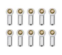 RC Pièces Voiture Compatible avec Axial pour SCX10 D90 D110 pour Tamiya 1/10 Voiture Radiocommandée Upgrade Pièces Métal M3 Aluminium Liaison Extrémité Tige Joint À Rotule 10pcs(Silver)