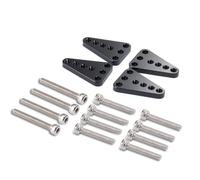 RC Pièces Voiture Compatible avec Axial pour SCX10 Honcho Dingo 1/10 RC, Pièces De Mise À Niveau Voiture Kit Levage Montage Choc Supérieur Et Inférieur en Aluminium(Silver)