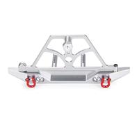 RC Pièces Voiture Compatible avec Axial pour SCX10 I III pour Wrangler pour Gladiator 1/10 RC Crawler Voiture Pièces Upgrade Métal Arrière Pare-Chocs Spare Pneu Rack(Silver)
