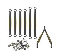 RC Pièces Voiture Compatible avec Axial pour SCX24 AXI00001 C10 AXI00002 AXI00006 pour Bronco 1/24 RC Voiture Pièces Upgrade Kit De 4 Biellettes Haute Garde Au Sol en Aluminium Usiné CNC