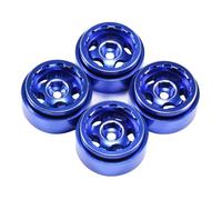 RC Pièces Voiture Compatible avec FCX24 pour SCX24 Enduro24 pour TRX4M 1/18 1/24 RC Crawler Voiture Pièces Upgrade Aluminium 1.0 Pouce Négatif Déport Jante(Blue)