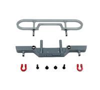 RC Pièces Voiture Compatible avec FMS 124 FCX24M pour Camel Trophy D90 D110 pour Discovery of The First Generation 1/12 RC Voiture Pièces Upgrade Pare Choc Avant Aluminium(Gray)