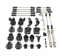 RC Pièces Voiture Compatible avec HB R1001 R1002 R1003 1/10 RC Voiture Pièces Kit D'essieu Portail Métallique Boîtier D'engrenage De Montage D'essieu Arbre D'entraînement Bielle(Black)