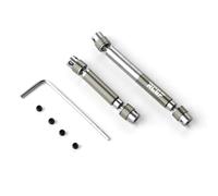 RC Pièces Voiture Compatible avec HOBBYPLUS CR18P pour Rock Van 1/18 Échelle Pièces De Amélioration pour Voiture Télécommandée Acier Arbre De Transmission Central 2Pièces(Silver)