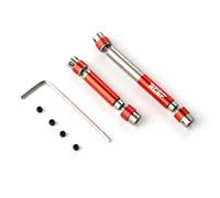 RC Pièces Voiture Compatible avec HOBBYPLUS CR18P pour Rock Van 1/18 Échelle Pièces De Amélioration pour Voiture Télécommandée Acier Arbre De Transmission Central 2Pièces(Red)