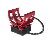 RC Pièces Voiture Compatible avec HSP 1/10 RC Voiture Pièces Upgrade Couvercle Bleu Radiateur Moteur Brushless avec Ventilateur pour Moteurs Tailles 540 550 3650(Red)