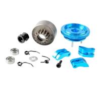 RC Pièces Voiture Compatible avec HSP 81020 1/8 RC Voiture Pièces Upgrade Kit 83013 Poulie D’Embrayage en Alliage Chaussure D’Embrayage 14T Ressort Roulement(Blue)