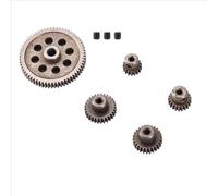 RC Pièces Voiture Compatible avec HSP 94111 1/10 RC, Pièces De Mise À Niveau De Voiture, Différentiel Différentiel, Engrenage Droit Principal en Métal 64T 17T 21T 26T, Engrenage Moteur