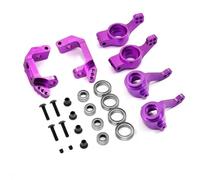 RC Pièces Voiture Compatible avec HSP 94111 94123 1/10 RC Voiture Pièces Upgrade Ensemble pour Porte-fusée en Aluminium Essieu Avant Et Arrière 102010 102011 102012(Purple)