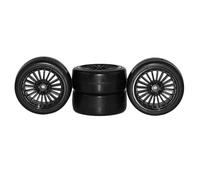 RC Pièces Voiture Compatible avec HSP pour HPI pour Sprint 2 pour Drift pour RS4 pour 4WD 1:10ème sur Route 26mm Pneus RC en Caoutchouc Jantes 12 Hex 4 Pièces/2 Pièces