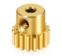 RC Pièces Voiture Compatible avec Les Pièces De Mise À Niveau De Voiture RC 1/10, 1 Pièce D'engrenage De Moteur en Métal 16T 3.17mm 48P 0.5M, Transmission À Crémaillère À Pignon Droit(Yellow)