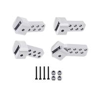 RC Pièces Voiture Compatible avec L'essieu AR45 AR45P pour Le Camp De Base pour SCX10 III pour Wrangler pour Bronco 1/10 RC Pièces Voiture en Aluminium CNC Élévateur Liaison Arrière 4 Angles(Silver)