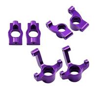 RC Pièces Voiture Compatible avec Losi Micro B T 1/24 1/28 RC, Pièces De Voiture, Fusées D'essieu Avant, Blocs roulettes, Moyeux C Et Arrière en Métal Aluminium(Purple)