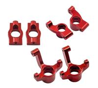 RC Pièces Voiture Compatible avec Losi Micro B T 1/24 1/28 RC, Pièces De Voiture, Fusées D'essieu Avant, Blocs roulettes, Moyeux C Et Arrière en Métal Aluminium(Red)