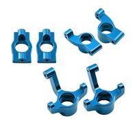 RC Pièces Voiture Compatible avec Losi Micro B T 1/24 1/28 RC, Pièces De Voiture, Fusées D'essieu Avant, Blocs roulettes, Moyeux C Et Arrière en Métal Aluminium(Blue)