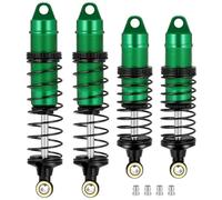 RC Pièces Voiture Compatible avec Losi pour Mini-B 1/16 RC Voiture Pièces Upgrade Jeu D’amortisseurs À Huile Avant Et Arrière 4 Pcs 50 Mm Et 60 Mm(Green)