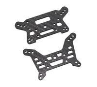 RC Pièces Voiture Compatible avec MJX pour Hyper for Go 1/7 7303 RC, Pièces De Mise À Niveau Voiture, Motif en Fiber Carbone Plaque Tour Choc Avant Et Arrière