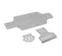 RC Pièces Voiture Compatible avec MJX pour Hyper Go 7303 1/7 RC Voiture Pièces Upgrade Protection De Garde De Châssis en Acier Inoxydable Métallique