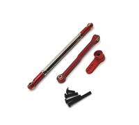 RC Pièces Voiture Compatible avec MN pour MN168 pour MN82 pour MN78 D90 D91 D96 pour MN99S 1/12 Voiture Radiocommandée Upgrade Pièces Acier Tige Direction Bras Servo(Red)