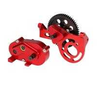RC Pièces Voiture Compatible avec Sherpa Pièces De Voiture Radiocommandée Ensemble De Support Moteur Avant pour Boîte De Transfert Overdrive avec Pignon Droit Delrin 56 Dents(Red)