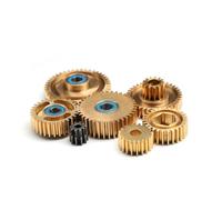 RC Pièces Voiture Compatible avec Tamiya 1/14 RC Camion Tracteur Remorque Pièces Upgrade 1 Jeu Pignons Coniques en Cuivre pour Boîte De Vitesses
