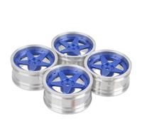 RC Pièces Voiture Compatible avec Tamiya BB01 pour TT02 pour Traxxas 4tec pour MST 1/10 RC, Pièces De Mise À Niveau Voiture, Modification Rechange, 4 Roues Dérive en Aluminium(Blue)