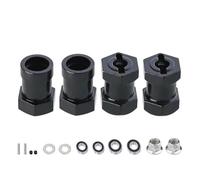 RC Pièces Voiture Compatible avec Tamiya CW-01, Monstre Citrouille De Minuit pour Coccinelle WR02 1/10 RC, Pièces Voiture en Métal, Adaptateur Moyeu Hexagonal Roue 12mm(Black)
