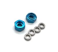 RC Pièces Voiture Compatible avec Tamiya DT-02 DT03 DT04 58741 1/10 RC, Pièces De Voiture, Roulement en Alliage D'aluminium Métallique, Adaptateur Hexagonal, Roue Avant, Utilisation 2(Blue)