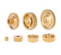 RC Pièces Voiture Compatible avec Tamiya pour Scania 770S R620 pour Volvo FH16 3363 1851 pour Man TGS 1/14 RC Voiture Pièces Upgrade Jeu De Pignons Coniques Laiton 7pcs